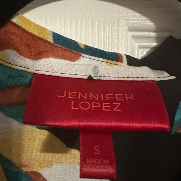 Jennifer Lopez Floral Print Long Sleeve Midi Dress Shirt Dress - Picture 3 of 8